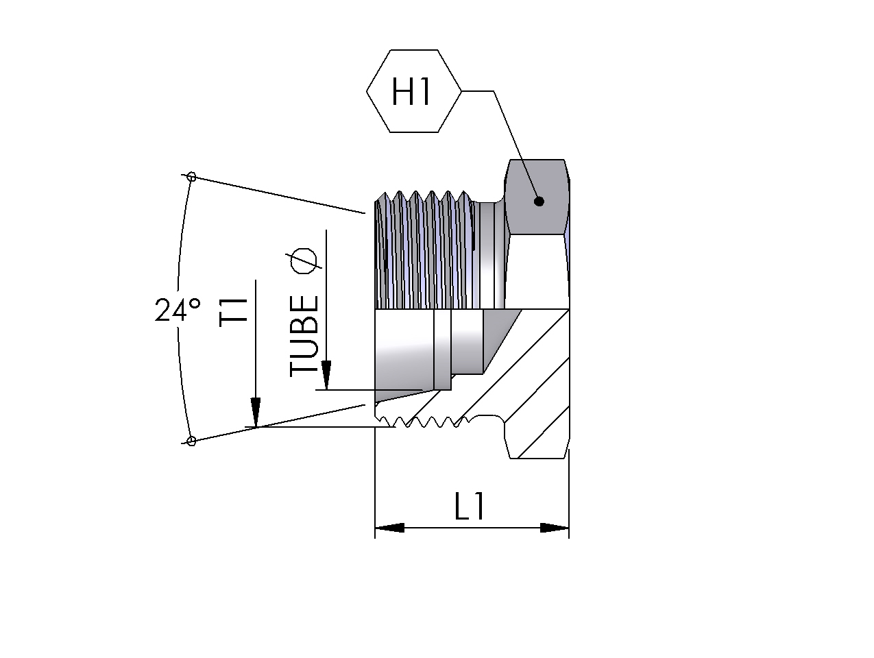 MET EXTRA LIGHT MALE TUBE PLUG