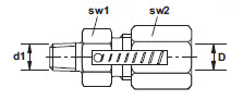 OUTLET FITTING ASSEMBLY M10 X 1
